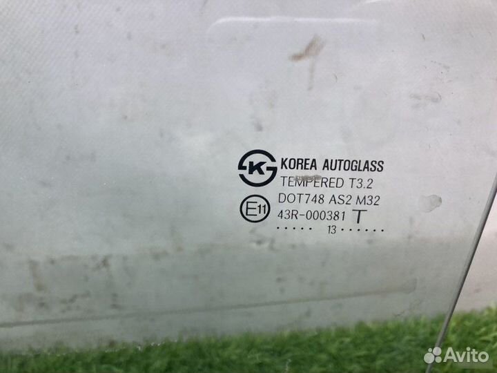 Стекло двери заднее левое Hyundai Solaris 1