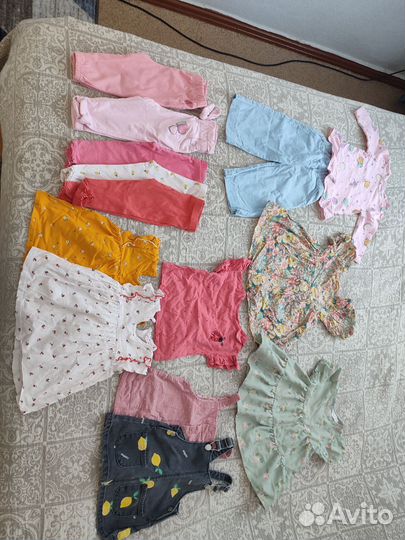 Одежда для девочки пакетом, отправлено авито