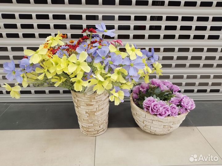 Горшок кашпо для цветов уличный цемент