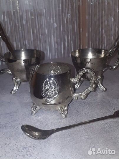 Кофейный набор мельхиор