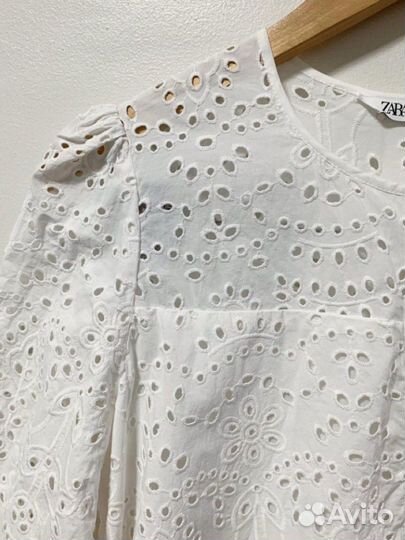Летнее платье zara шитье