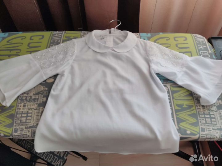 Блузка белая школьная