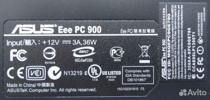 Нетбук asus Eee PC 900