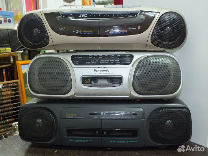 Магнитола кассетная JVC, Panasonic, Samsung