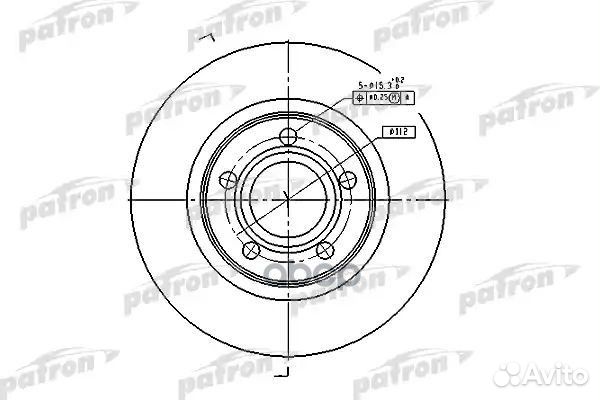 Диск тормозной audi A4/A6/A8 95- перед. вент. P