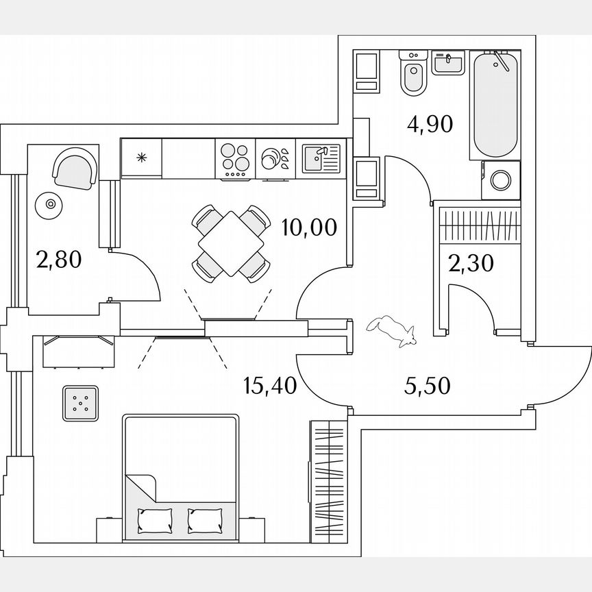 1-к. квартира, 39,5 м², 10/13 эт.