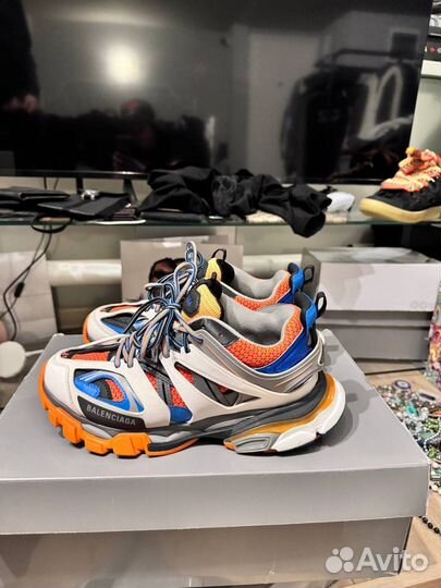 Кроссовки Balenciaga Track Orange-Blue Оригинал