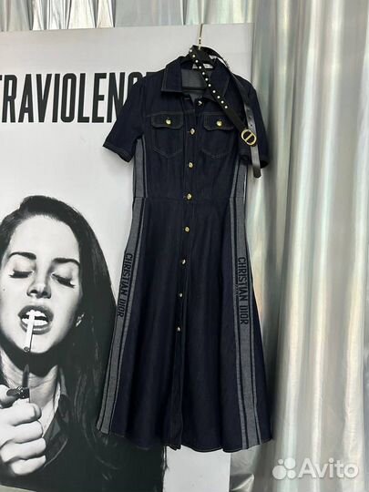 Джинсовое платье dior