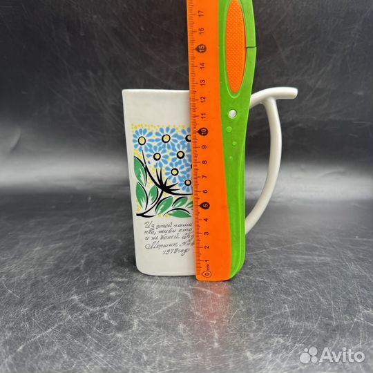 Кружка бюветница поильник Незабудки фарфор цветы
