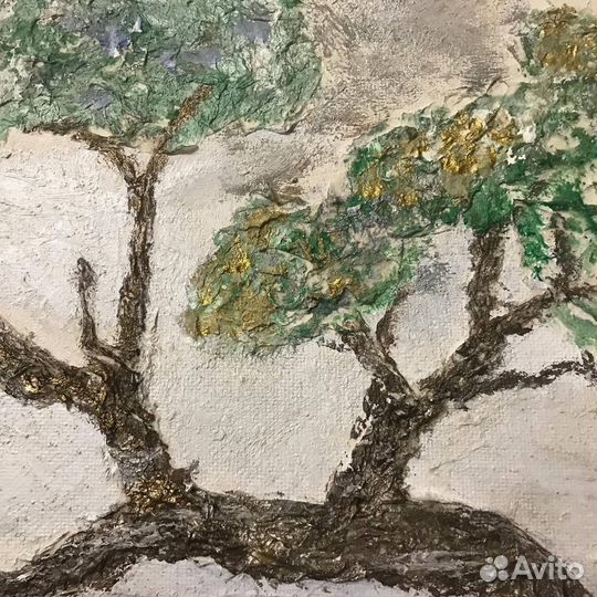 Картина горы крым фактурная интерьерная