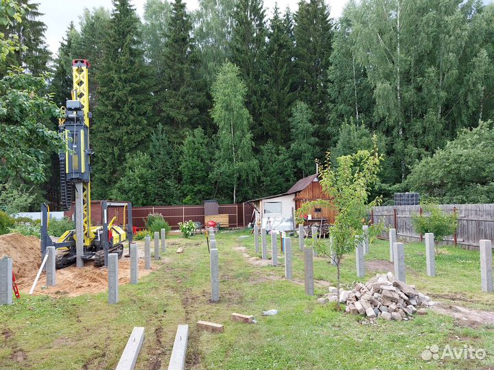 Сваи жб / Фундамент на жб сваях / Забивка свай