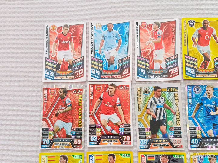 Футбольные карточки из Англии topps match attax