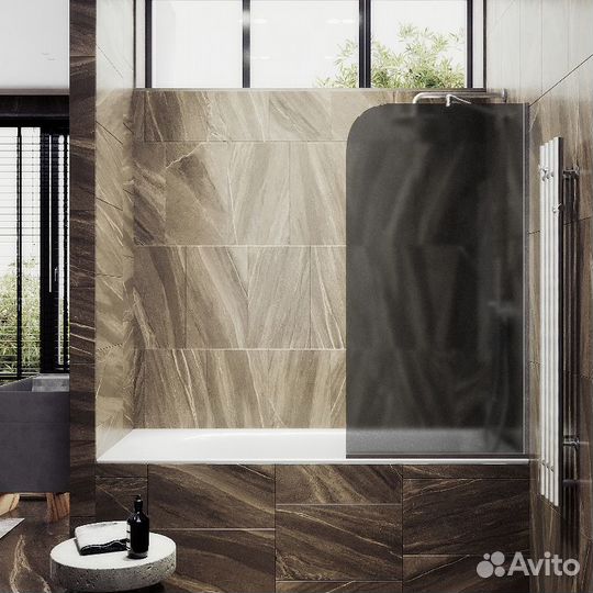 Шторка для ванны в профиле MaybahGlass 1400*800 Ст