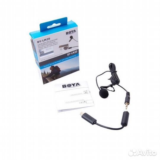 Петличный микрофон Boya BY-LM20 для GoPro 3/4