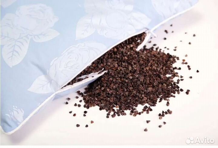 Подушка с гречневой лузгой 40х40