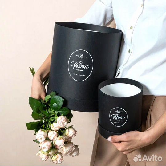 Шляпная коробка на заказ с лого