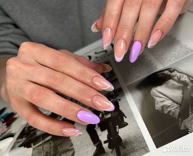 Маникюр укрепление гель лак наращивание