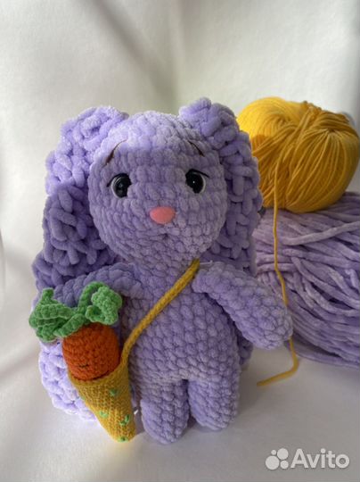 Мягкая игрушка ручной работы. Зайка