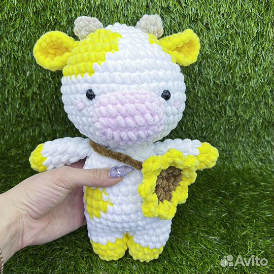 Вязаная игрушка Корова ручной работы