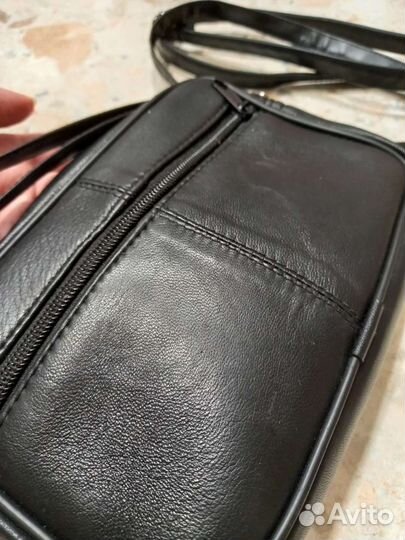 Барсетка кожаная мужская новая