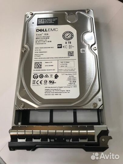 Dell 8TB RPM nlsas 12Gbps 7.2K 512e 3.5in