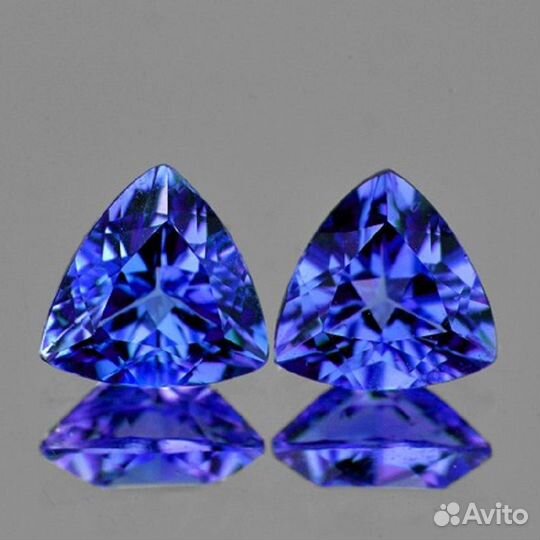 Танзанит натуральный 0,89Ct 1к-кт 5х5мм VVS Трилли