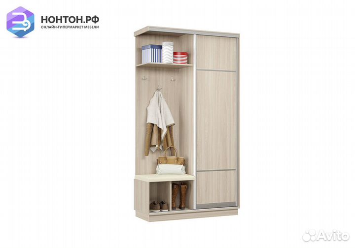 Прихожая-купе Альнаир с сиденьем ясень шимо светлы