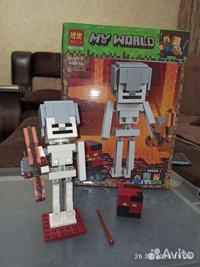 Lego minecraft скелет