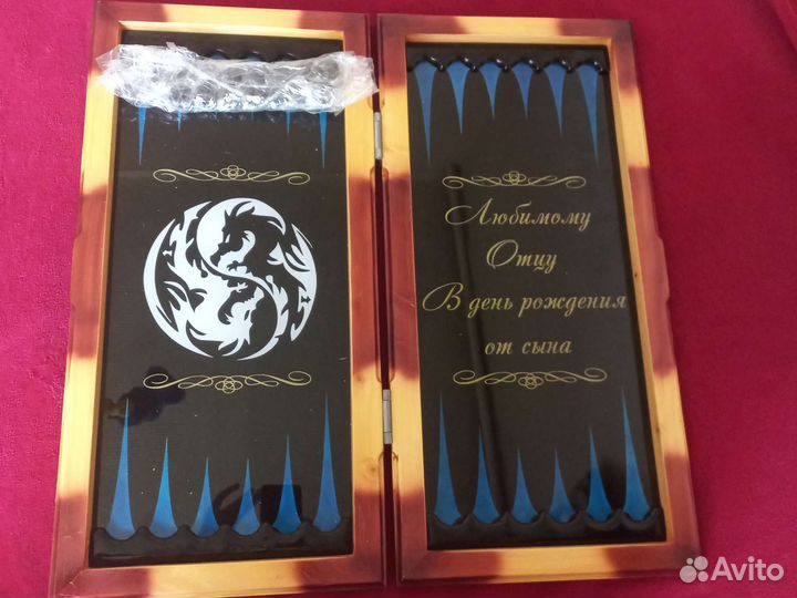 Нарды ручной работы со стеклом