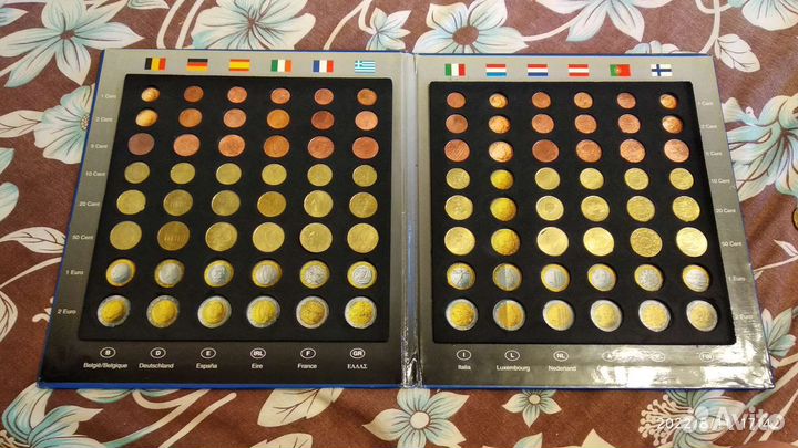 Альбом набор монет евросоюза евромонеты