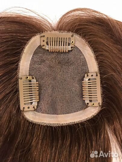 Накладка на пробор из натуральных волос