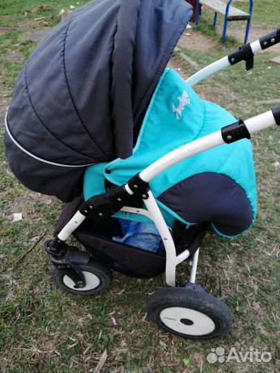 Коляска 2 в 1индиго