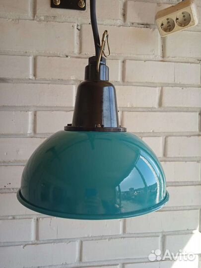 Светильники эмалированные бирюзовые редкие СССР