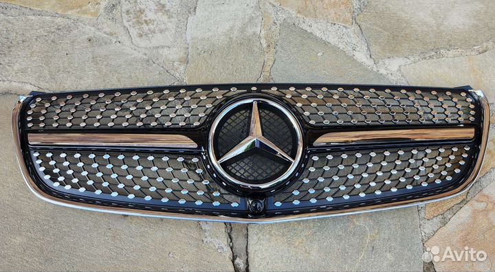 Решетка Diamond silver sport V class w447