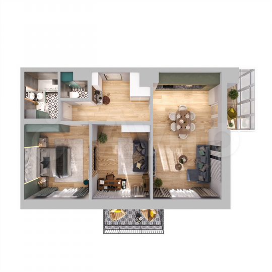 2-к. квартира, 75,8 м², 8/10 эт.