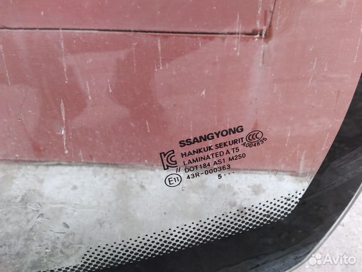 Стекло лобовое SsangYong Kyron рестайлинг новое