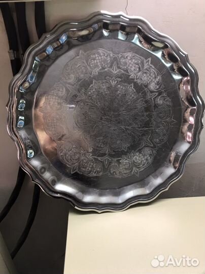 Мельхиоровый поднос Кольчугинского завода