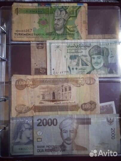 Коллекция монет и купюр