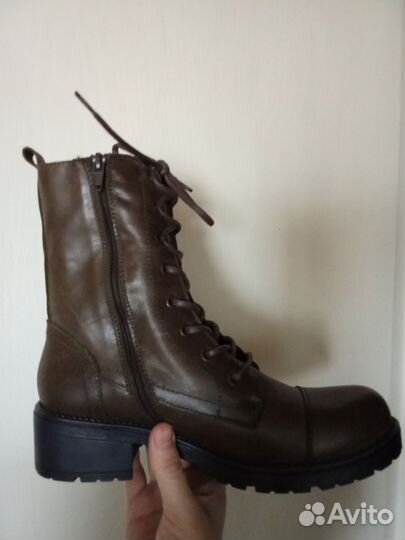 Берцы женские хаки 37 р. Кожа