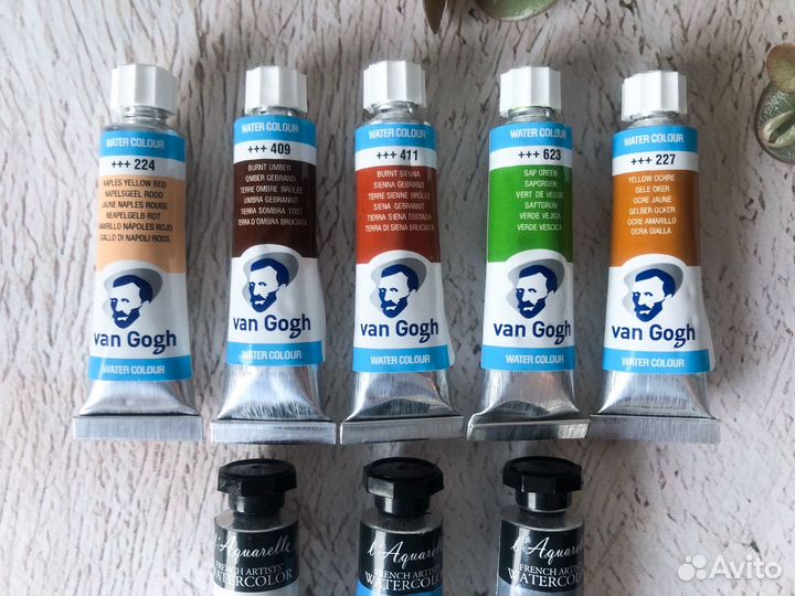 Акварель Van gogh, Sennelier новая, в тубах