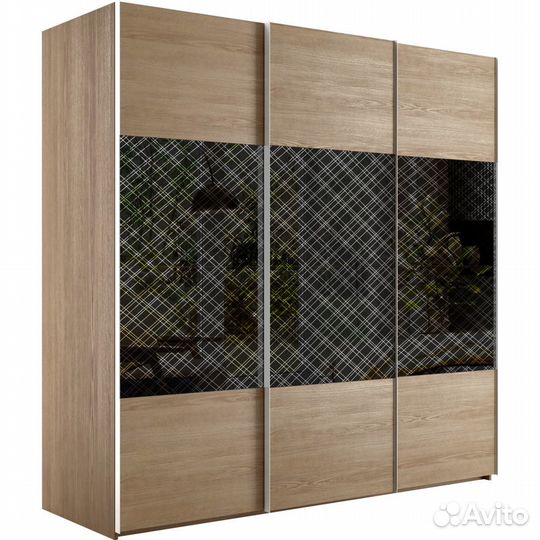 Шкаф-купе Эста 3-х дверный Комби (6 лдсп / 6 Черны