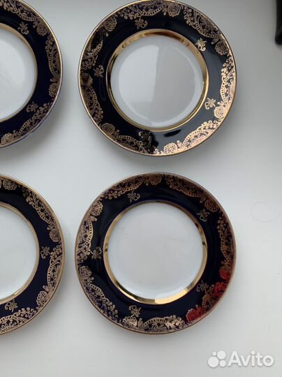 Тарелка лфз СССР Кобальт Кружево