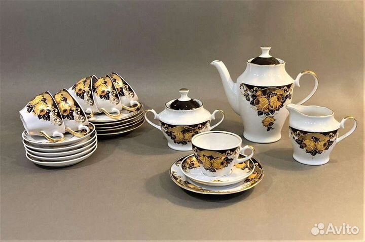 Чайно-кофейный сервиз RPR Рижский фарфоровый завод