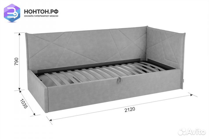Кровать Квест 0.9 медовая