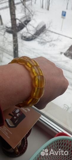 Браслет.Янтарь.Винтаж