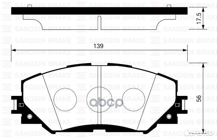 Колодки тормозные дисковые SP2093 Sangsin brake