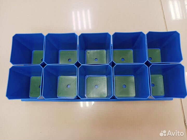 Пеликан набор горшков для рассады с поддоном голуб