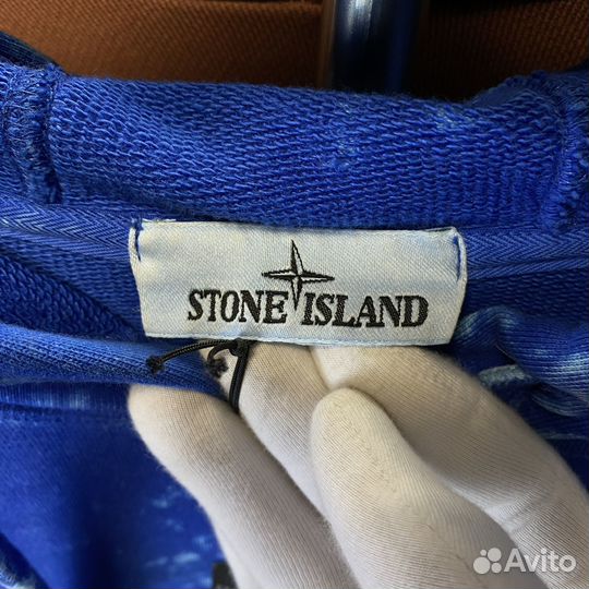 Худи Stone Island Felpa синее оригинал XL