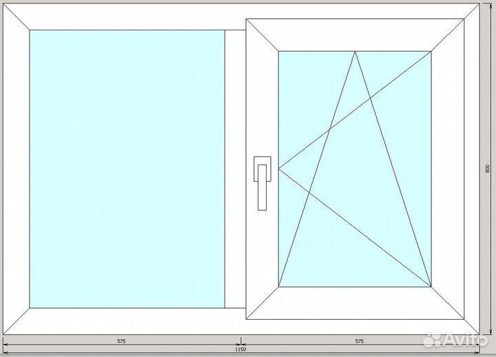 Окна на дачу пвх 1150 х 800 с одной створкой