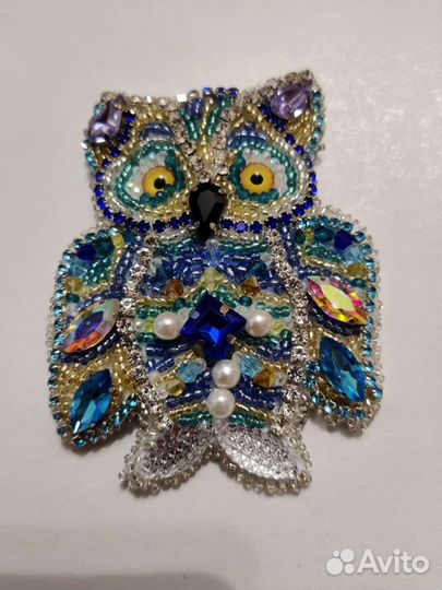 Брошь булавка (сова )